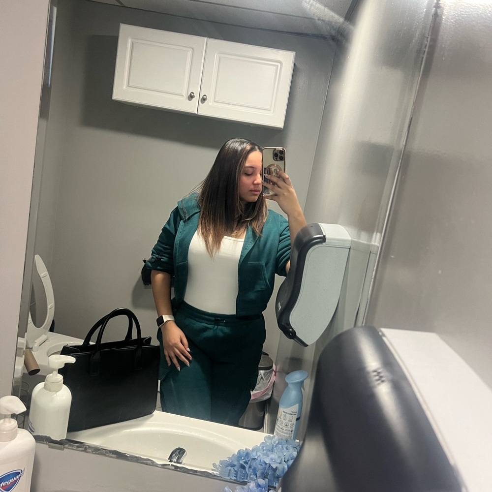 Stylish Green Two-Piece Set